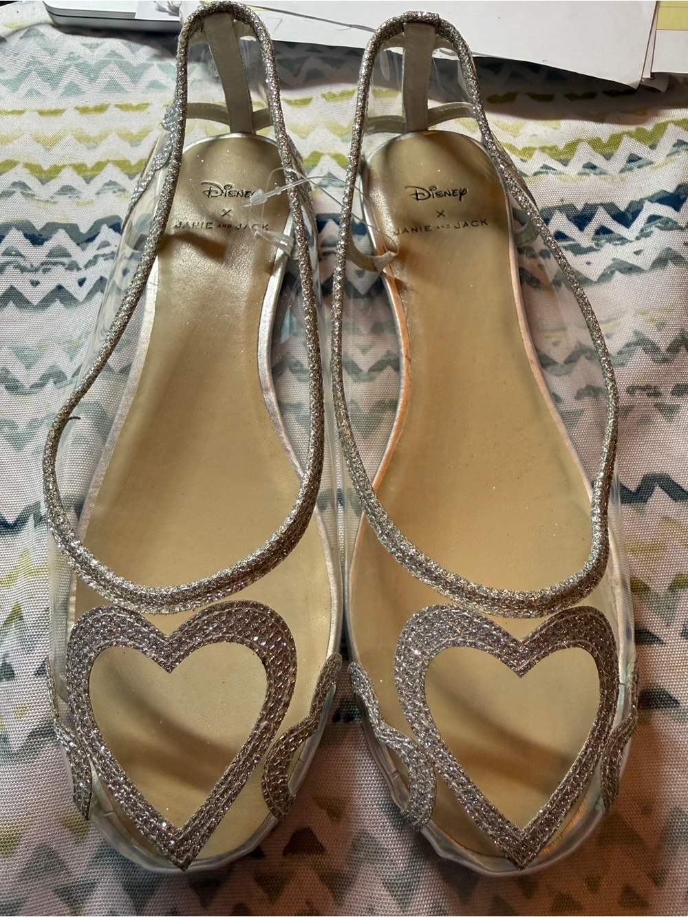Janie and Jack Disney Cinderella ballet glass flats BNWOT SIZE 5K